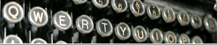 Close-up photo of an old typewriter keyboard